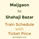Maijgaon to Shahaji Bazar Train Schedule with Ticket Price