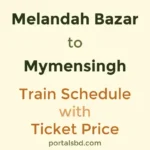 Melandah Bazar to Mymensingh Train Schedule with Ticket Price