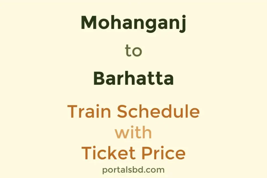 Mohanganj to Barhatta Train Schedule with Ticket Price