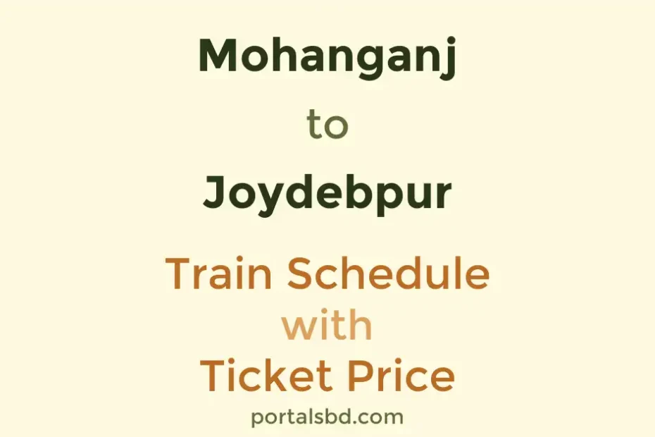 Mohanganj to Joydebpur Train Schedule with Ticket Price