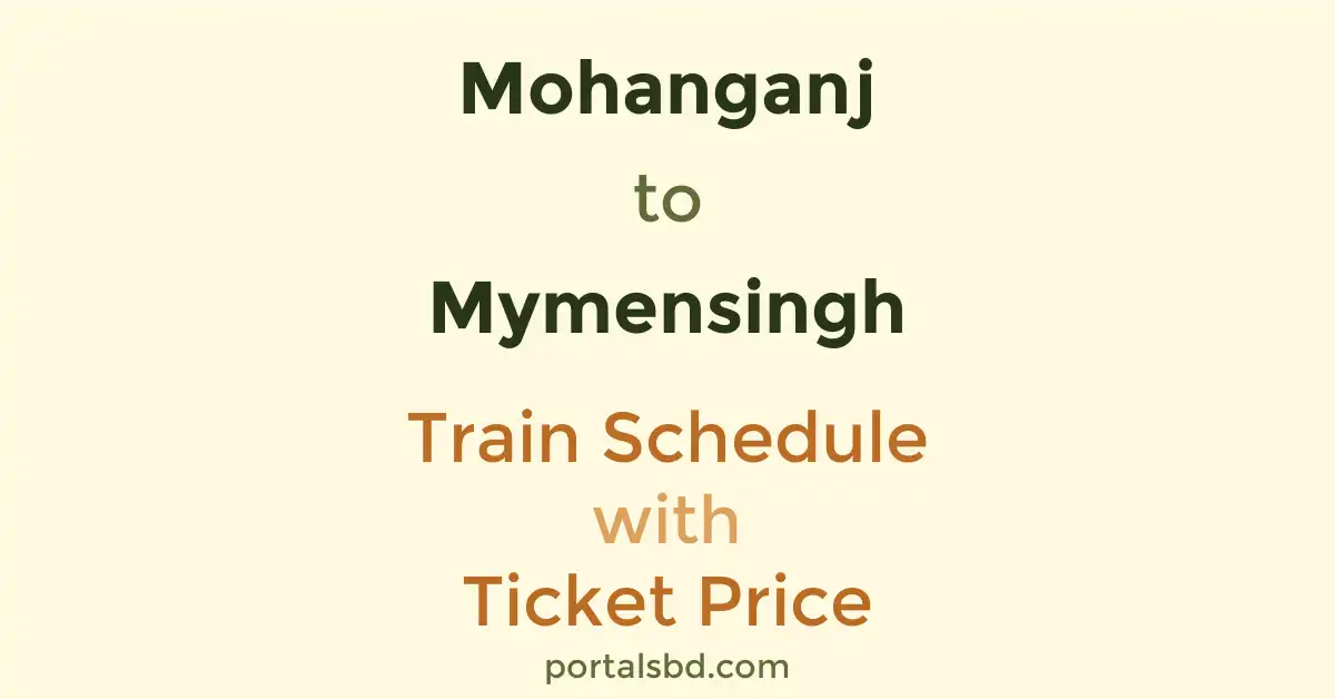Mohanganj to Mymensingh Train Schedule with Ticket Price