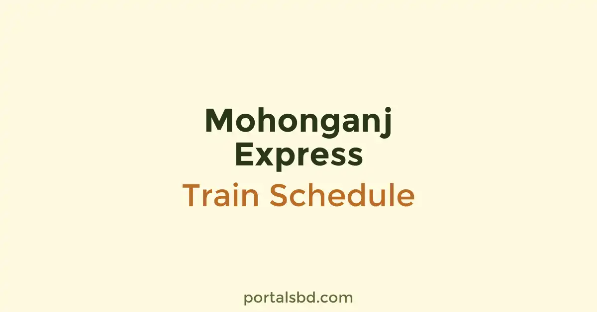 Mohonganj Express Train Schedule