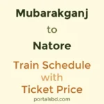 Mubarakganj to Natore Train Schedule with Ticket Price