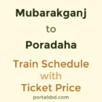 Mubarakganj to Poradaha Train Schedule with Ticket Price