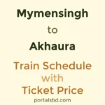 Mymensingh to Akhaura Train Schedule with Ticket Price