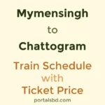 Mymensingh to Chattogram Train Schedule with Ticket Price