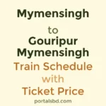 Mymensingh to Gouripur Mymensingh Train Schedule with Ticket Price