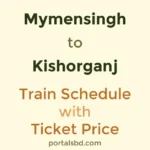 Mymensingh to Kishorganj Train Schedule with Ticket Price