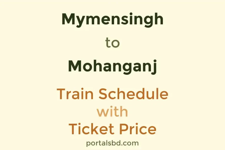 Mymensingh to Mohanganj Train Schedule with Ticket Price