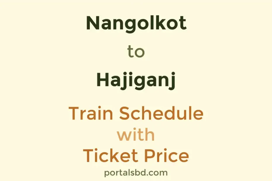 Nangolkot to Hajiganj Train Schedule with Ticket Price