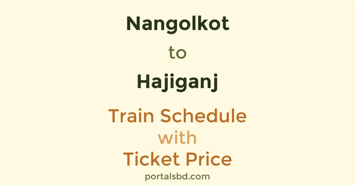 Nangolkot to Hajiganj Train Schedule with Ticket Price