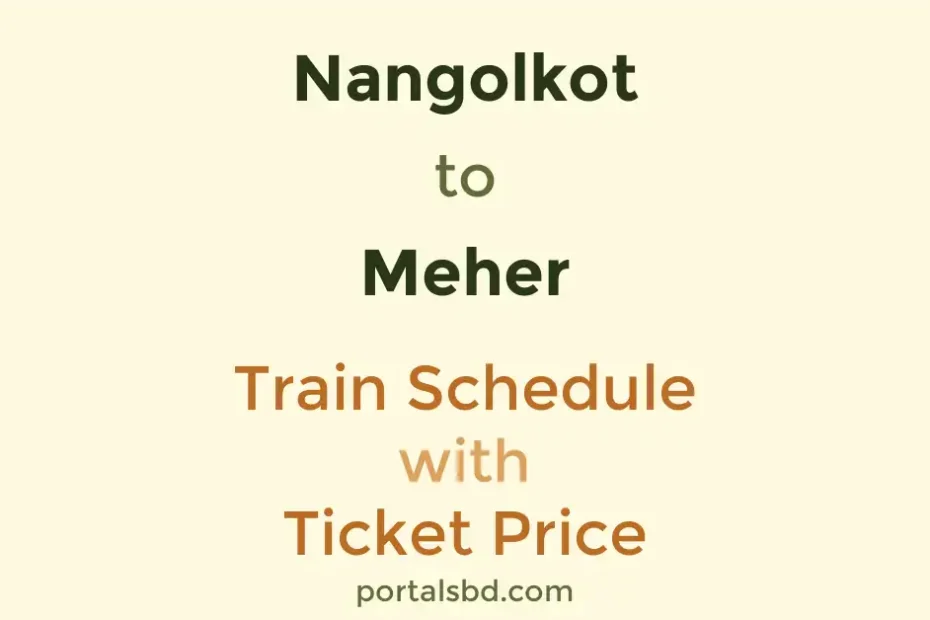 Nangolkot to Meher Train Schedule with Ticket Price