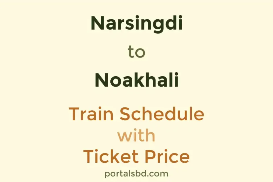 Narsingdi to Noakhali Train Schedule with Ticket Price