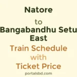 Natore to Bangabandhu Setu East Train Schedule with Ticket Price