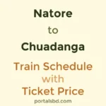Natore to Chuadanga Train Schedule with Ticket Price