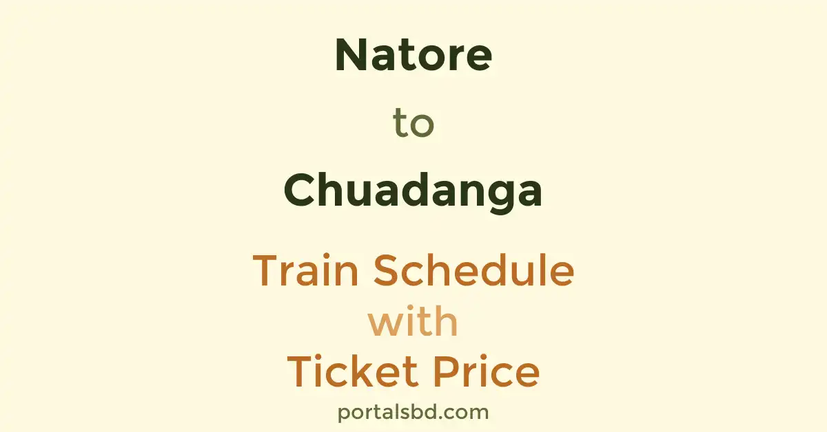 Natore to Chuadanga Train Schedule with Ticket Price