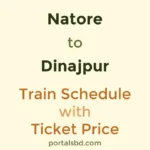 Natore to Dinajpur Train Schedule with Ticket Price