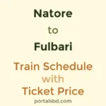 Natore to Fulbari Train Schedule with Ticket Price
