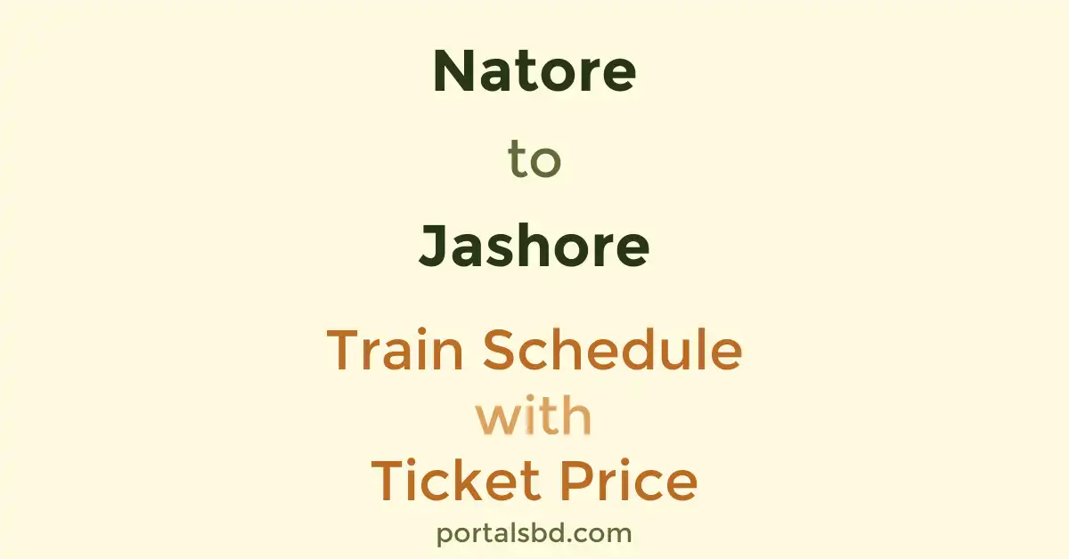 Natore to Jashore Train Schedule with Ticket Price