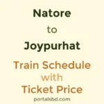 Natore to Joypurhat Train Schedule with Ticket Price