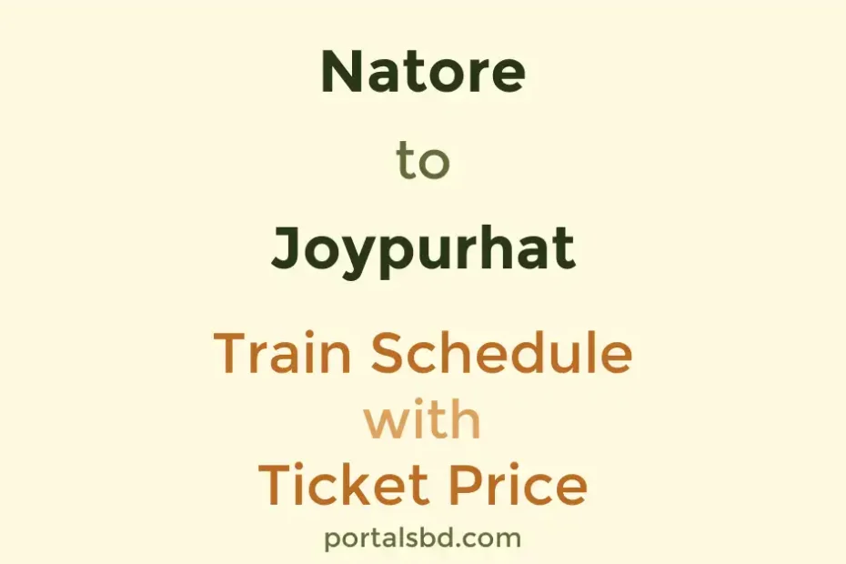 Natore to Joypurhat Train Schedule with Ticket Price