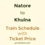 Natore to Khulna Train Schedule with Ticket Price