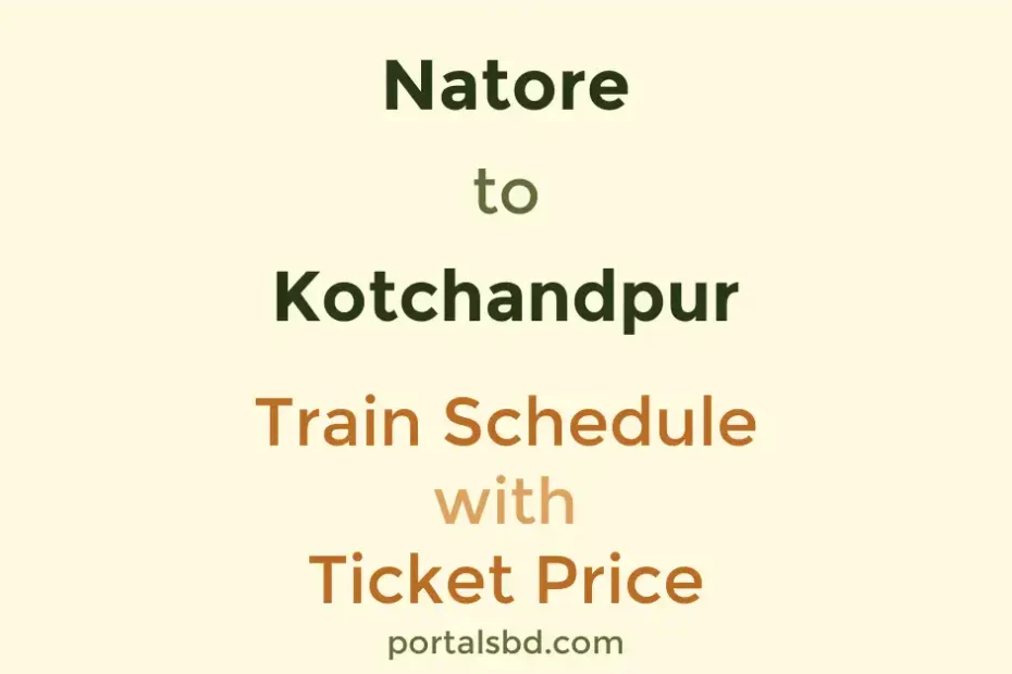 Natore to Kotchandpur Train Schedule with Ticket Price