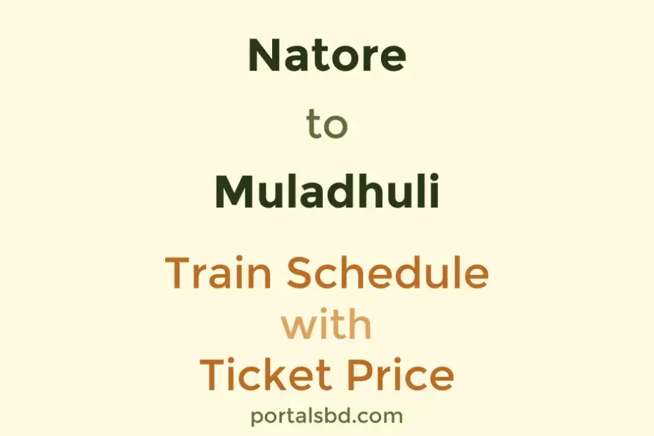 Natore to Muladhuli Train Schedule with Ticket Price