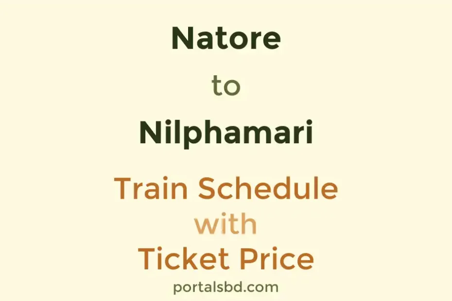 Natore to Nilphamari Train Schedule with Ticket Price