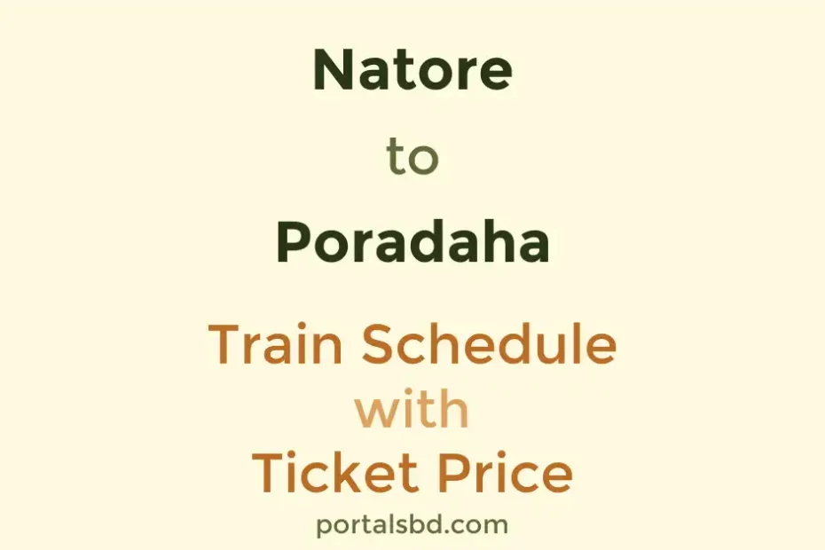 Natore to Poradaha Train Schedule with Ticket Price