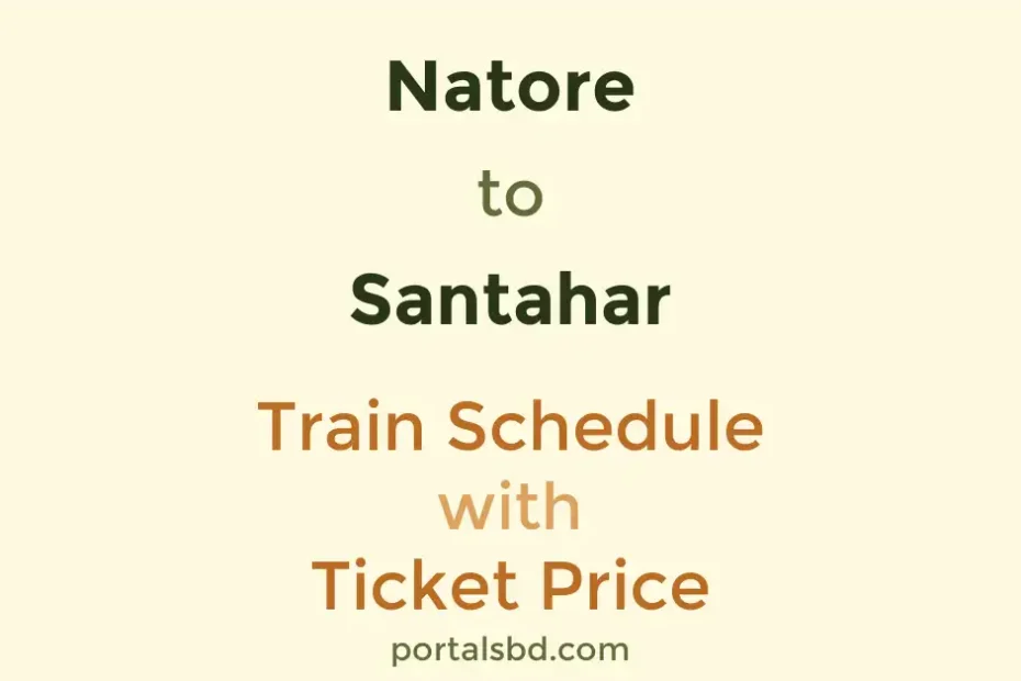 Natore to Santahar Train Schedule with Ticket Price