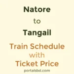 Natore to Tangail Train Schedule with Ticket Price