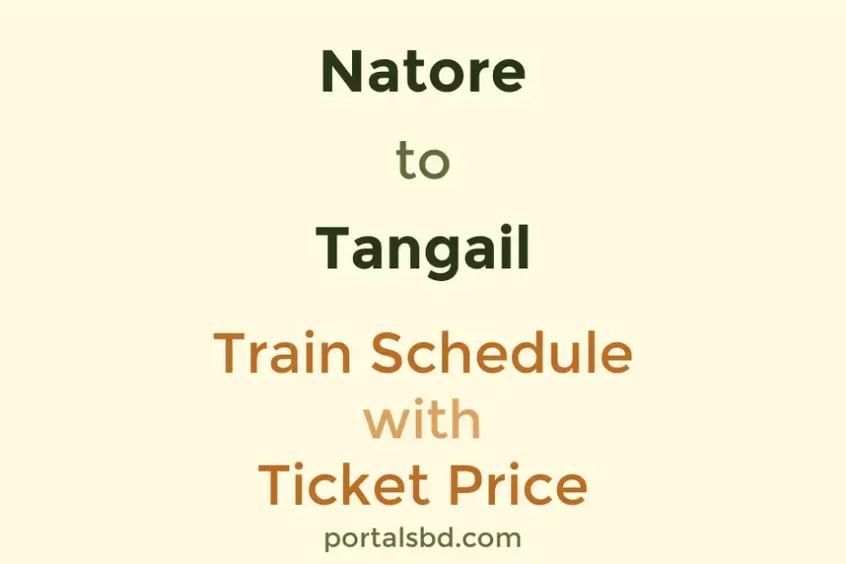 Natore to Tangail Train Schedule with Ticket Price