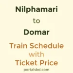 Nilphamari to Domar Train Schedule with Ticket Price