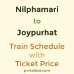 Nilphamari to Joypurhat Train Schedule with Ticket Price