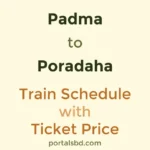 Padma to Poradaha Train Schedule with Ticket Price