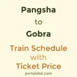 Pangsha to Gobra Train Schedule with Ticket Price