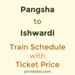 Pangsha to Ishwardi Train Schedule with Ticket Price