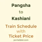 Pangsha to Kashiani Train Schedule with Ticket Price