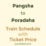 Pangsha to Poradaha Train Schedule with Ticket Price