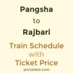 Pangsha to Rajbari Train Schedule with Ticket Price