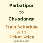 Parbatipur to Chuadanga Train Schedule with Ticket Price