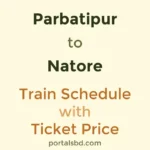 Parbatipur to Natore Train Schedule with Ticket Price
