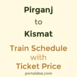 Pirganj to Kismat Train Schedule with Ticket Price