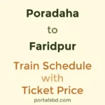 Poradaha to Faridpur Train Schedule with Ticket Price