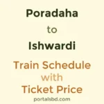 Poradaha to Ishwardi Train Schedule with Ticket Price