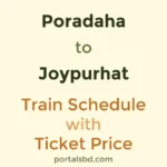 Poradaha to Joypurhat Train Schedule with Ticket Price