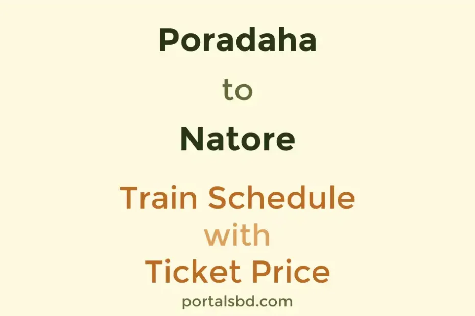 Poradaha to Natore Train Schedule with Ticket Price