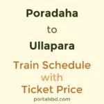 Poradaha to Ullapara Train Schedule with Ticket Price