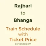 Rajbari to Bhanga Train Schedule with Ticket Price